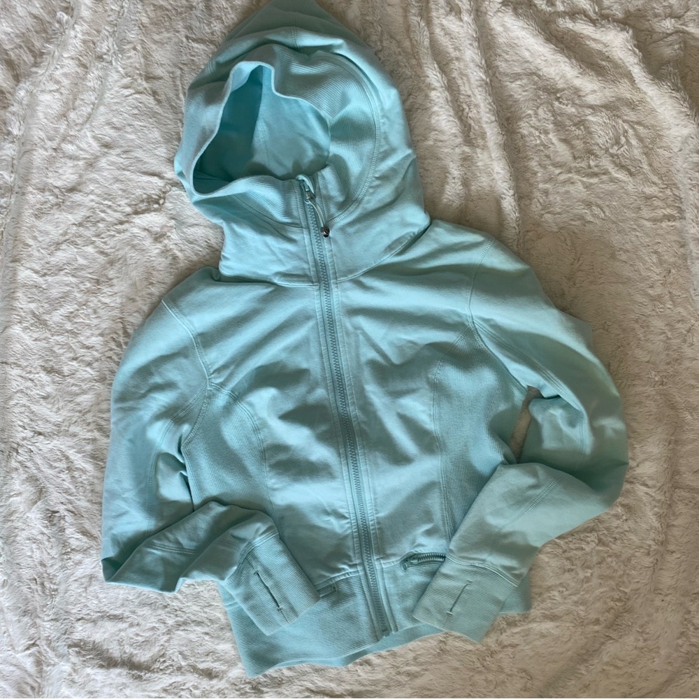 LULULEMON | Aqua Scuba Hoodie Hip Length Fits Size 6/8 Excellent Condition